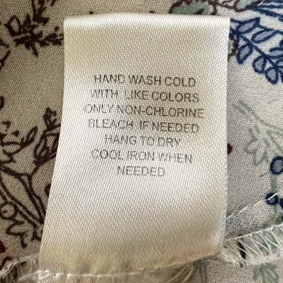 DR2 by Daniel Rainn Multi-Color Floral 3/4 Sleeve Split Neck Tunic Blouse-Sz Med - Picture 11 of 11